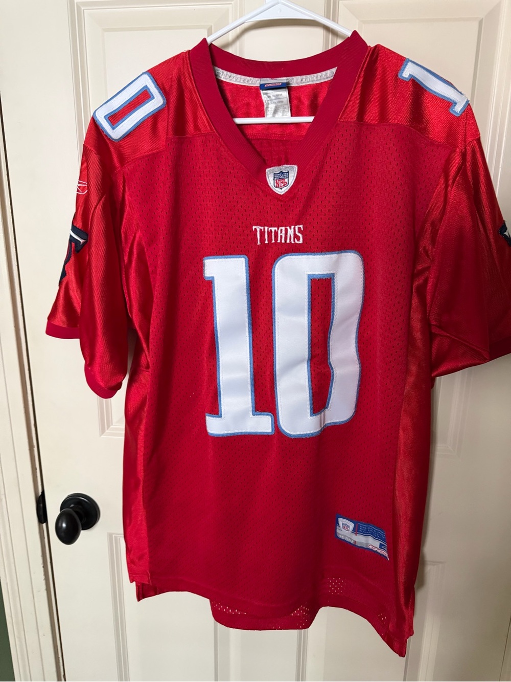 Reebok Red NFL Football Jersey Patch Detail
